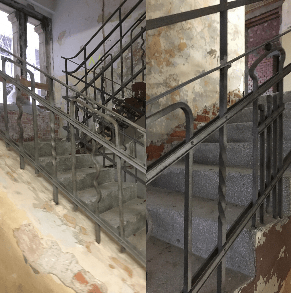 Piaskowanie elementów metalowych, renowacja klatki schodowej, cennik sodowanie